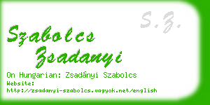 szabolcs zsadanyi business card