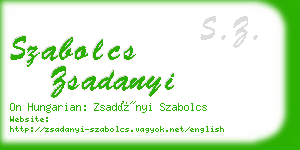 szabolcs zsadanyi business card